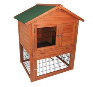  Pet Rabbit House Chicken Coop Wood Hen Hutch Little Pet Cage Box