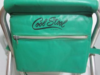 Cool Stool Cooler on Aluminum Legs Heavy Plastic Folding Vintage 