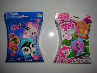 CHILD SNAP CARD GAME MY LITTLE PONY OR LITTLEST PET SHOP