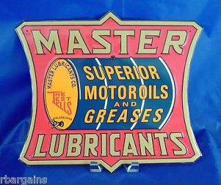   SUPERIOR MOTOR OIL GREASES LUBRICANTS Metal Tin Sign Retro Garage Car