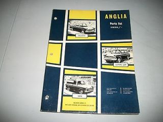 1959 1967 ENGLISH FORD ANGLIA PARTS CATALOG VERY CLEAN CONDITION