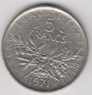 1971   5 Francs   France   We Combine Shipping (5 for $1.50) B37