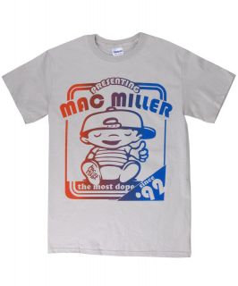 Mac Miller AUTHENTIC Grey Poster Most Dope Tee Shirt Men 3656