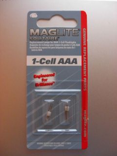 MAGLITE ® SOLITAIRE ® Replacment Part Bulb Lamp 1   Cell AAA 2 PK A 