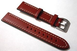 Condor Red Camel Grain calf leather thick cut strap. Superb, 18, 20 or 