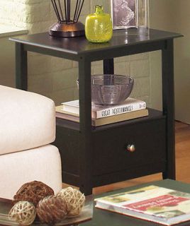   Side End Table Nightstand With Storage Shelf Living Room Bedroom