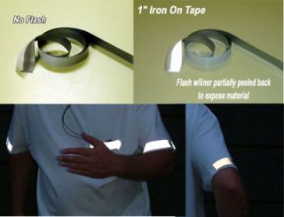 Reflective Iron On Safety Tape Strip 1 wide 20 feet