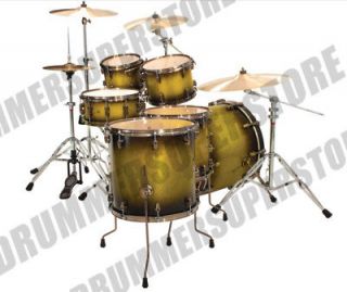 Ludwig Epic Drum Set Oliveburst 24 Rock Maple Birch 5pc Shell Pack 