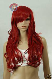 2012 super long red curly hair womens Cosplay wig/wigs