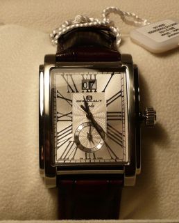Oceanaut Rada Swiss Quartz Watch w/two time zones   Brown leather 