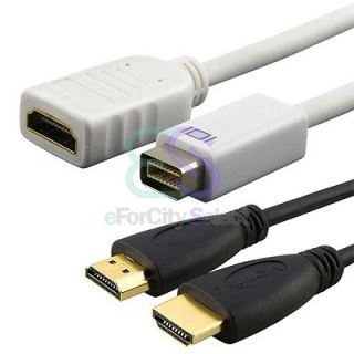   HDMI Cable 1080p Gold+Mini DVI to HDMI Cable Adapter For Macbook Pro