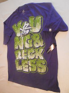 Young and Reckless Purple/Green W/LOGO NWT T Shirt Size M
