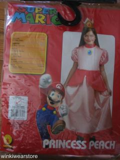   Mario Brother Princess Peach Costume 8 10 5 7 yrs Dress Up Play time