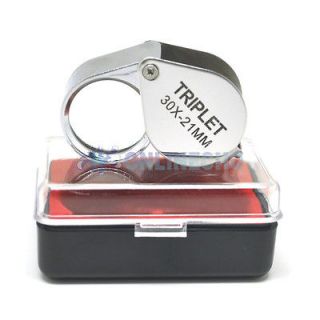 Glass 30 x 21mm jeweler loupe eye magnifying magnifier