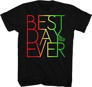 MAC MILLER Best Day Ever Rasta Colors S M L XL tee t Shirt NEW rap hip 