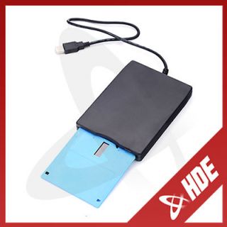 New Black External USB Floppy Disk Drive For Laptop PC Fdd Diskette 