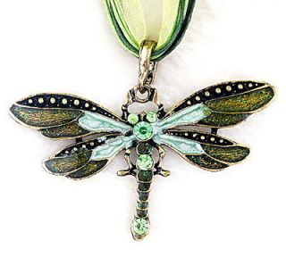 43*71MM Dragonfly Pendant Retro Feel Chain Necklace use Acrylic 