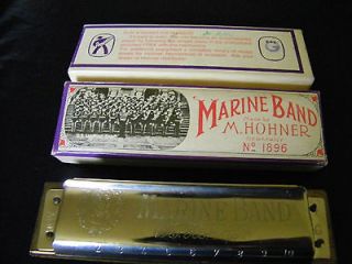 MARINE BAND HARMONICA MADE BY M. HOHNER GERMANY NO. 1896 KEY OF G