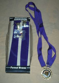 ROJ Royal Order of the Jester Medal & Pin W Brand New Purple 