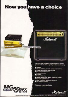 Marshall MG50DFX Guitar Amplifier Amp original paper press advert from 