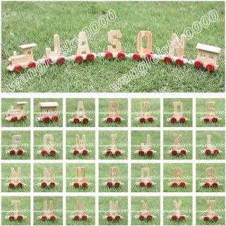 Wood Wooden Train Letter Alphabet Letter Toys Birthday Xmas Wedding 