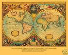 GOLD FOIL NOVATOTIUS TERRANUM ORBIS MAP OF THE WORLD