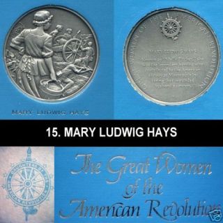 DAR Medal   MARY LUDWIG HAYS (Molly Pitcher) American Revolutionary 