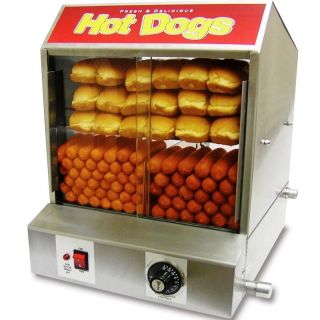 Hot Dog Steamer & Bun Warmer   Dog Pound Hotdog / Sauage Electric 