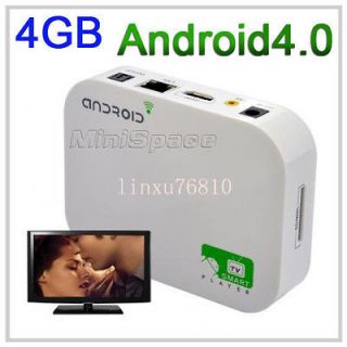 4GB Android 4.0 WIFI WLAN Smart Media Google TV Box Internet TV Player 