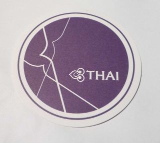 ROYAL THAI AIRLINES Drink Coaster Mat Paper Purple