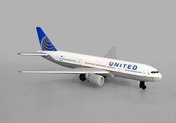 UNITED AIRLINE B777 COLLECTIBLE 400 SCALE CONTINENTAL LOGO ON TAIL 