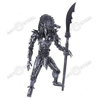 Handmade Predator With Spear (2ft)   Scrap Metal Sculpture