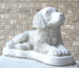 CONCRETE GOLDEN RETRIEVER DOG STATUE / MONUMENT