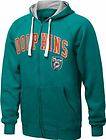 Miami Dolphins NFL Team Apparel Step One Full Zip Hoodie Sweatshirt 