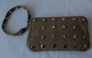 GERARD DAREL Studded Wristlet Clutch Wallet Bag Handbag