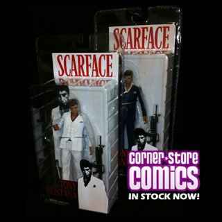 SCARFACE 7 Action Figure Set NECA Blue White IN STOCK