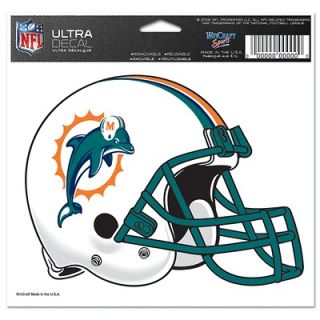 MIAMI DOLPHINS Helmet Logo NFL 5x6 Ultra Window Decal Cling NEW