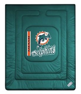 Miami Dolphins Comforter Set   3 Pc NFL SL Bed Set   NFL Bedroom 