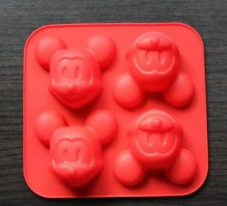 Four Mickey Mouse Silicone Cake Mold Muffin Cupcake Chocolate Craft 