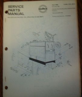 Miller Trailblazer 22G Welder Generator Parts & Schematics Manual Book