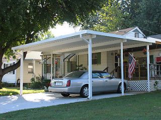 20 x 24 Wall Attached Aluminum Carport Kit (.025), Patio Cover Kit