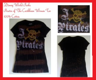 Womens Pirates of the Caribbean Tee T shirt Disney World S M L XXL 
