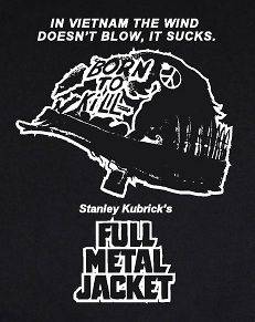 FULL METAL JACKET T SHIRT logo movie kubrick war vietnam film dvd NEW 