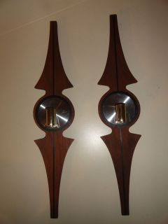 MID CENTURY MODERN CANDLE WALL SCONCES