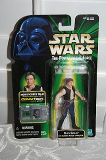 1999 Star Wars POTF Han Solo Comm Tech Chip With Blaster Pistol 
