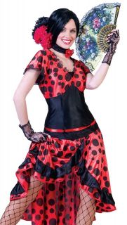 Sexy Polka Dot Flamenco Dancer Spanish Halloween Costume