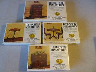 Vintage House of Miniatures Doll House Furniture Lot of 4 New Sealed