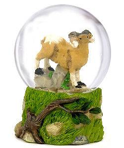 Ram Mini Snow Globe NEW Dome Glass Porcelain Water Collectible 