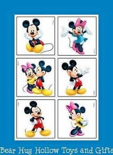 12 Mickey & Minnie Mouse Temporary Tattoos Party Favors