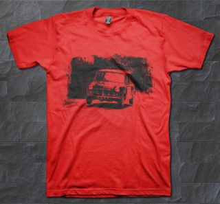 Classic Mini Rally T shirt, Retro Mini Cooper Tee Shirt